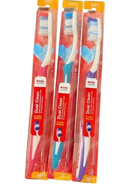 CVS Health Dual Clean Toothbrush Bundle of Three